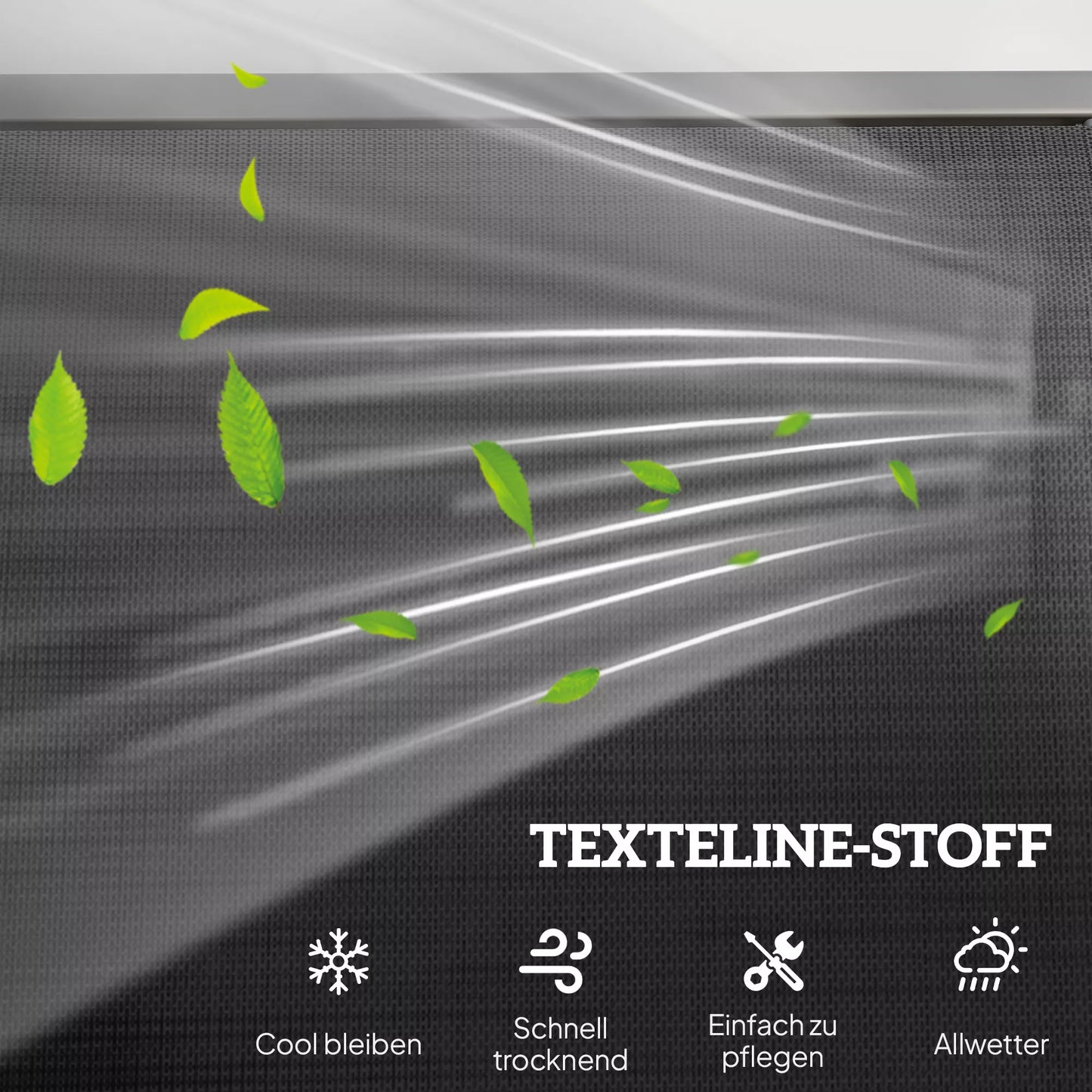 3 vietų supynės sodui su supimo mechanizmu, metalinis suolas, atlaiko iki 300 kg, lauko baldai sodui, terasai, 147 x 70 x 85 cm, tamsiai pilkos spalvos