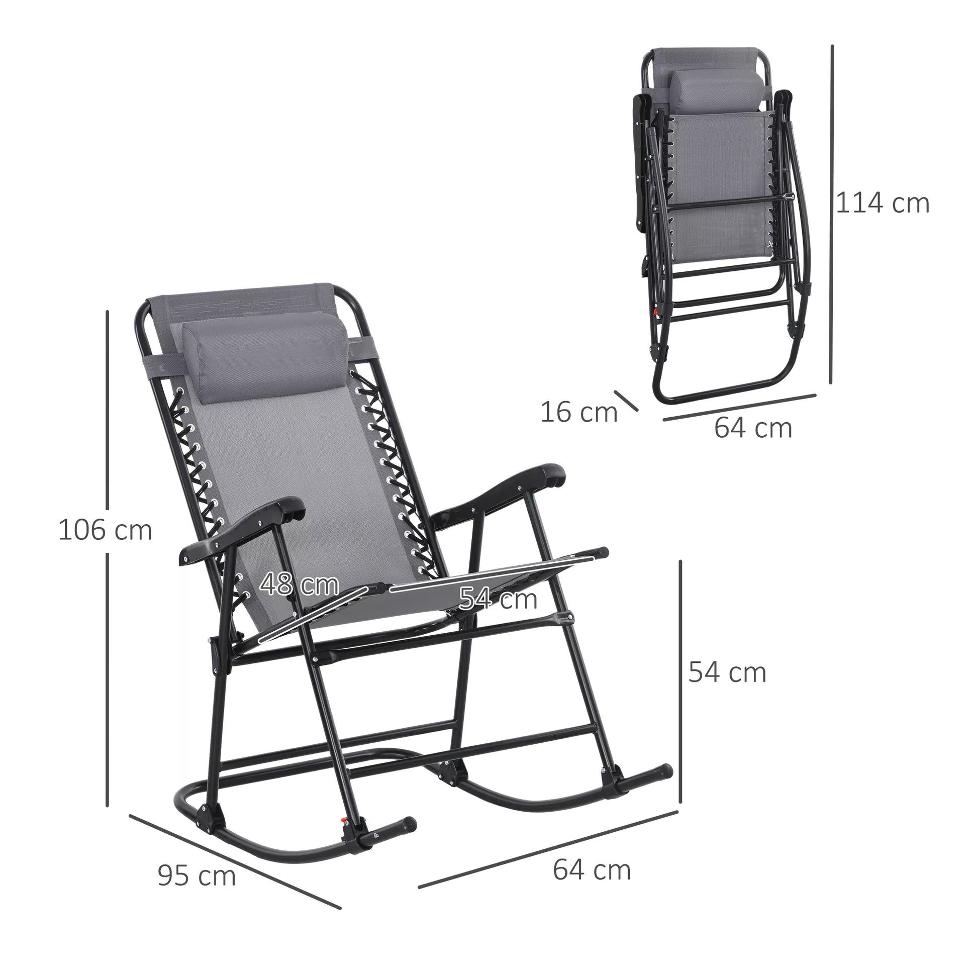 Lauko supynės, atsparios atmosferos poveikiui, sulankstomos, su pagalvėle, iki 120 kg, šviesiai pilkos spalvos
