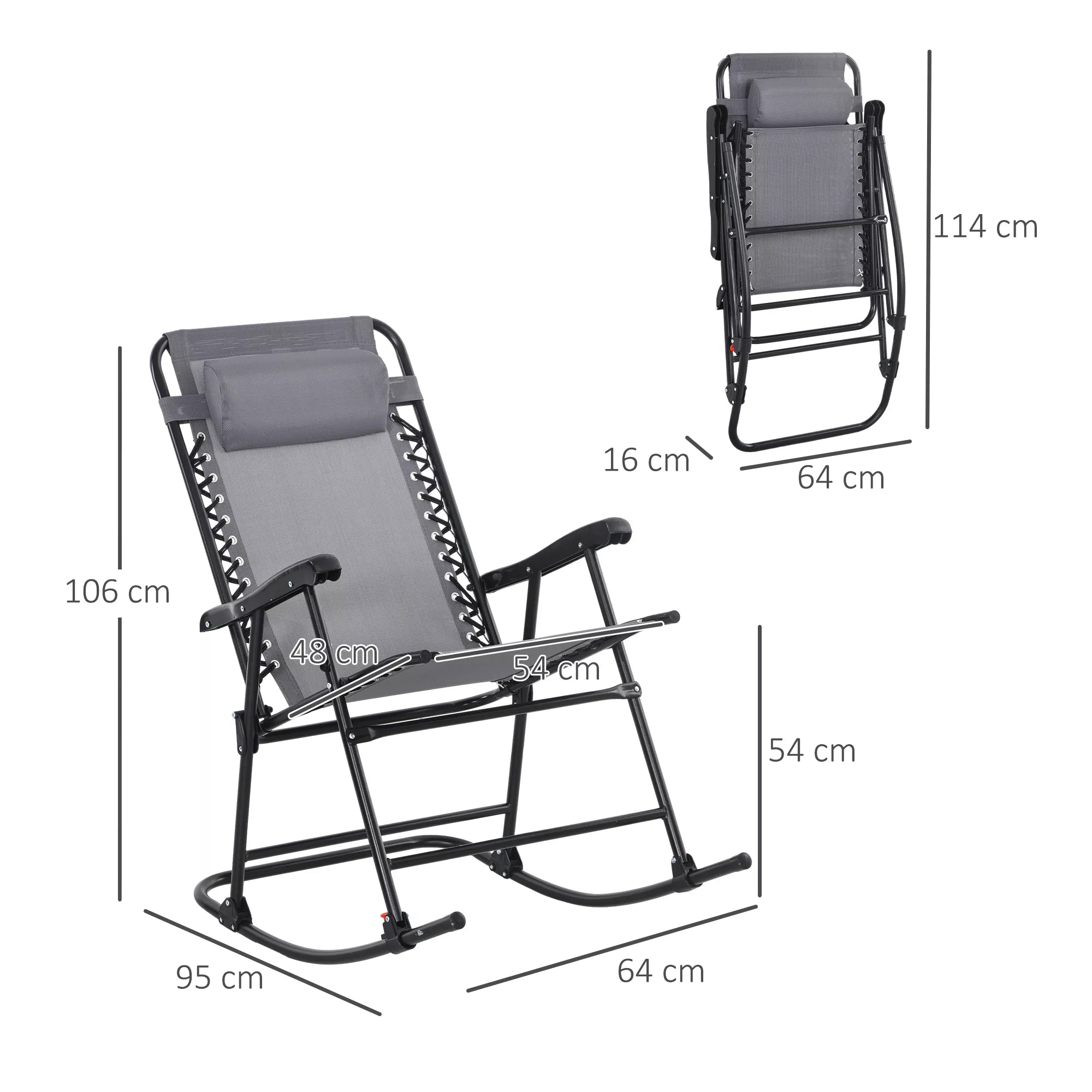 Lauko supynės, atsparios atmosferos poveikiui, sulankstomos, su pagalvėle, iki 120 kg, šviesiai pilkos spalvos