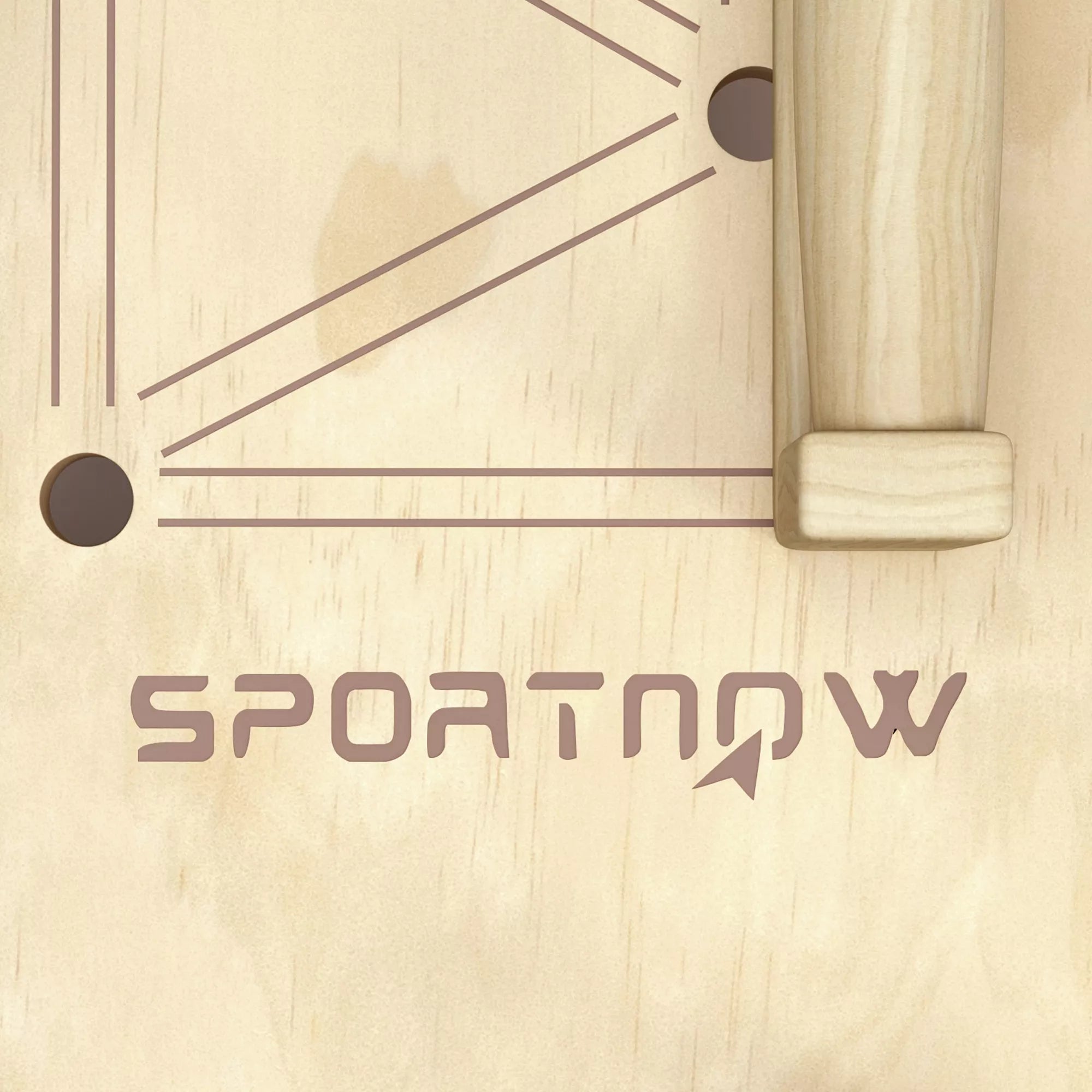 Atsispaudimų lenta su pasipriešinimo gumomis, natūralaus medžio