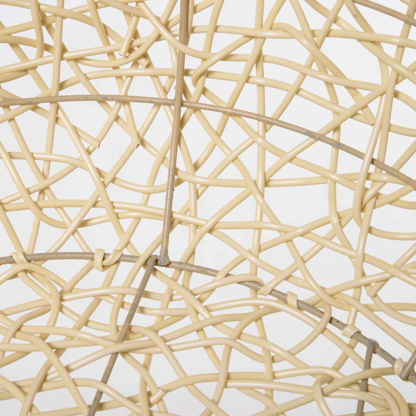 Katės lova iš rotango, katės namelis su pagalvėle, katės krepšys, šuns lova, katės miego vieta, šuns namelis, gyvūno lova katėms ir šunims, smėlio spalvos, Ø56 x 35 cm