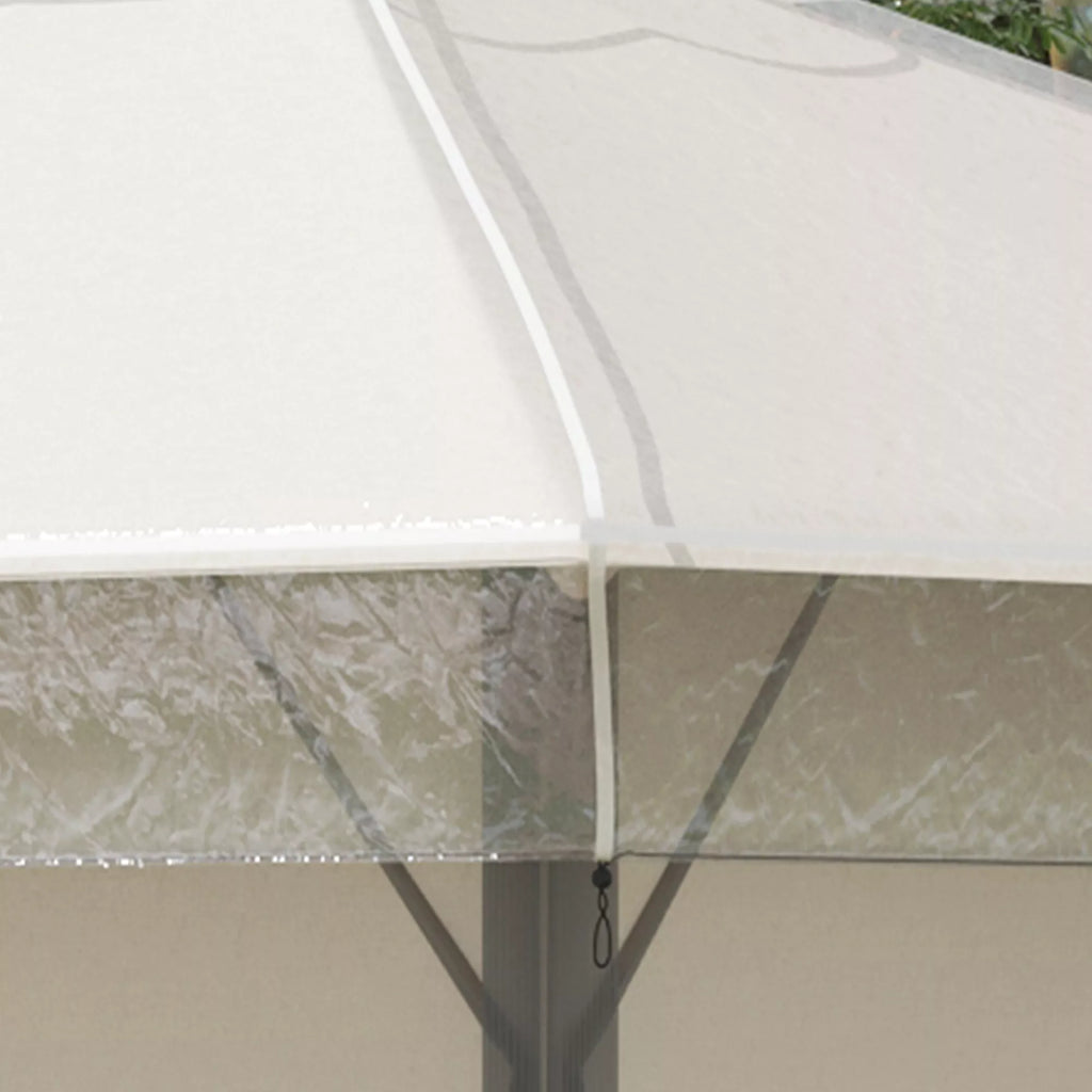Pavilion lietaus dangtis, sodo paviljono apsauga, atspari vėjui, atspari vandeniui, plastikinė brezentinė danga, 300L x 300B x 80H cm