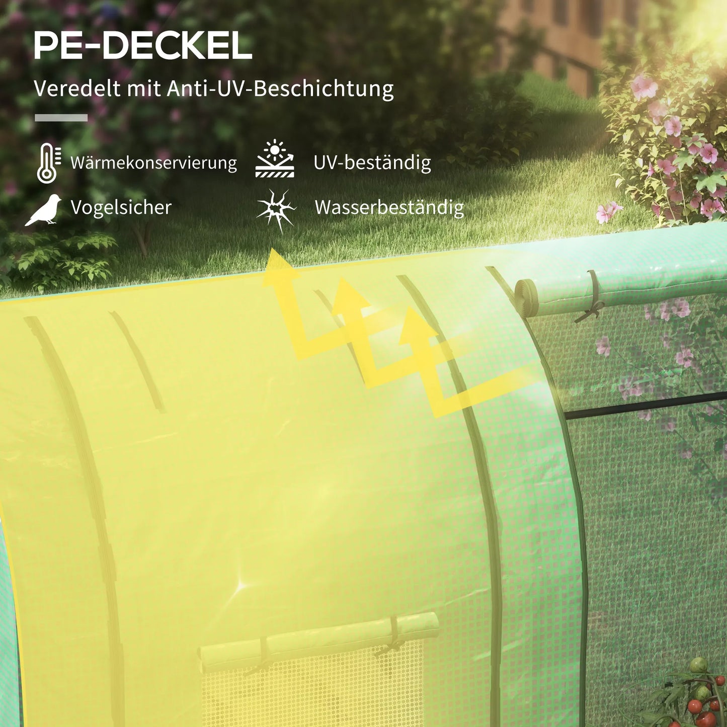 Mini šiltnamis Šiltnamis Šiltnamis, 2 auginimo zonos, suskleidžiamos durys, 185 x 94 x 150 cm, žalias