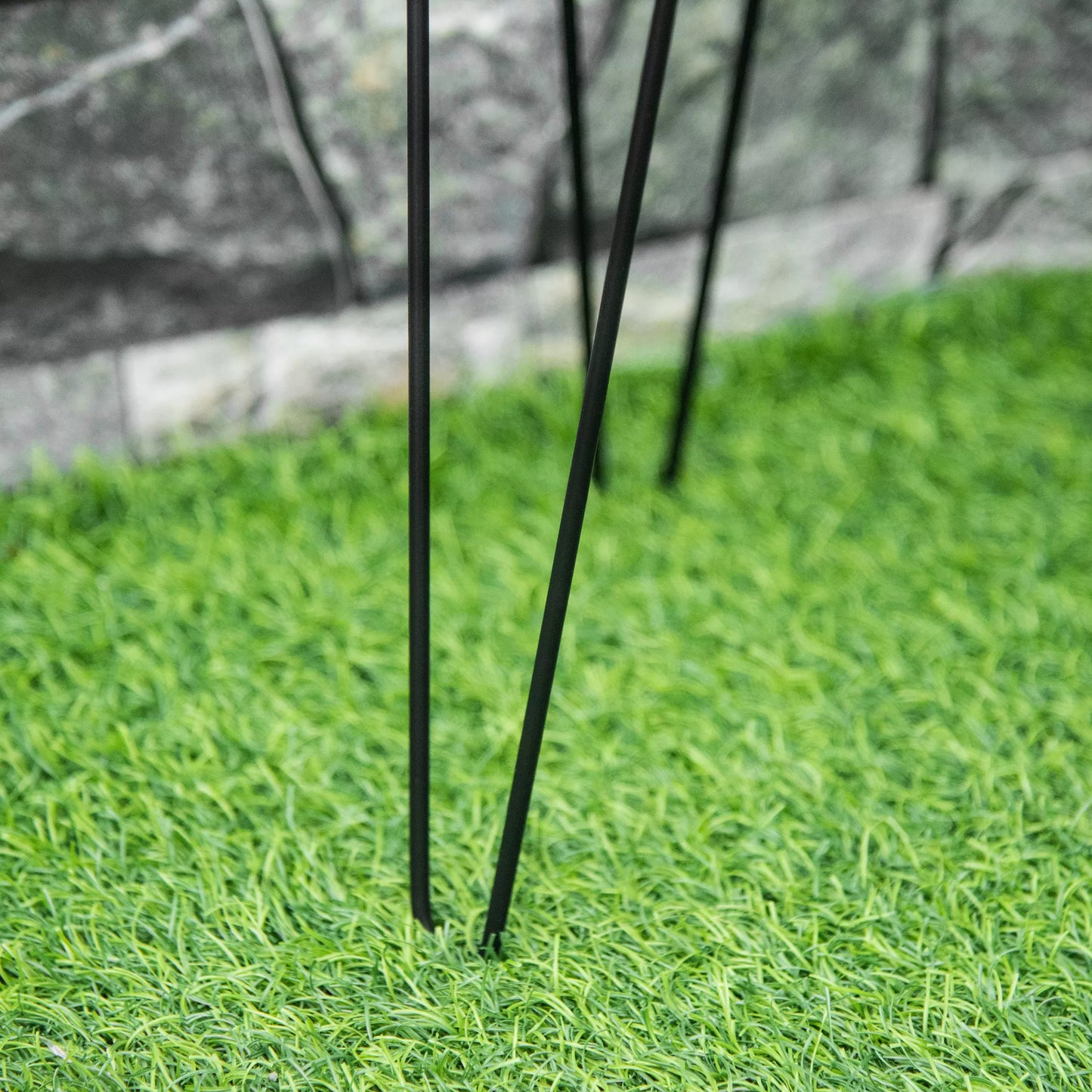 Metaliniai augalų stovai 3 vnt. komplektas, gėlių stovai, vazonų laikikliai, juodi, skirti vazonams iki Ø16 cm