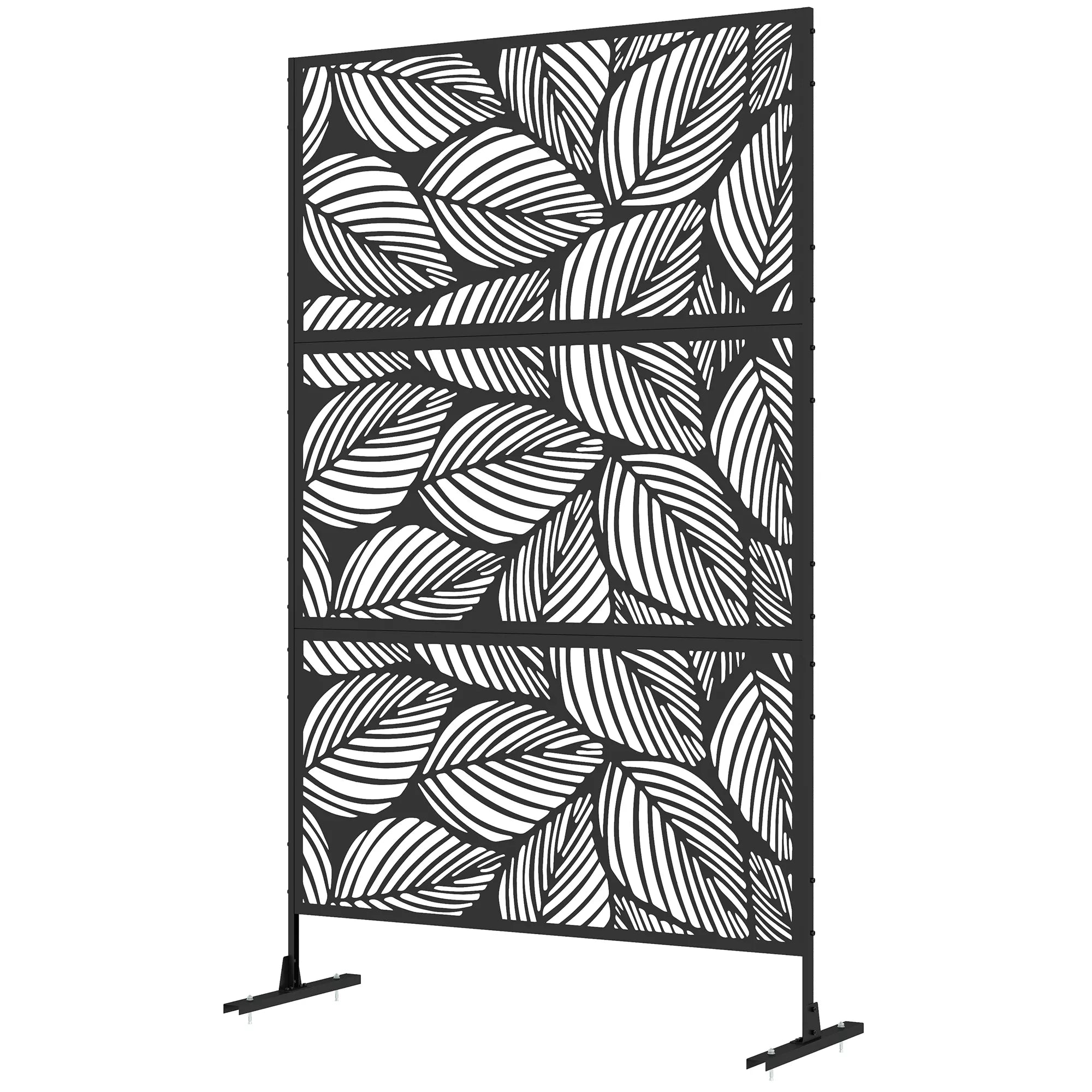 Apsauga nuo žvilgsnių Apsauga nuo žvilgsnių Sodas Sodo atskyrimas, gėlių raštai, metalas, 122 x 45 x 198 cm, juoda