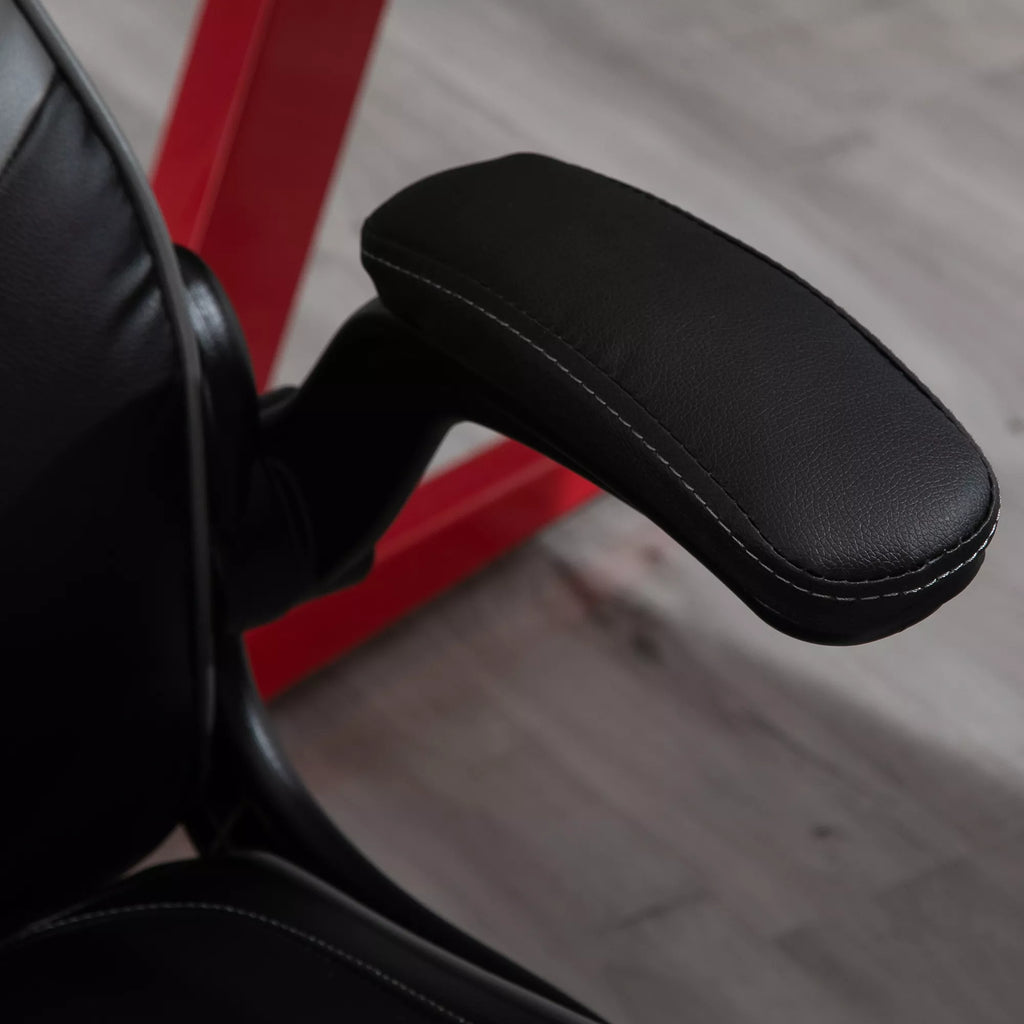 Ergonomiška žaidimų kėdė su galvos atrama ir aukščio reguliavimu, juoda+pilka