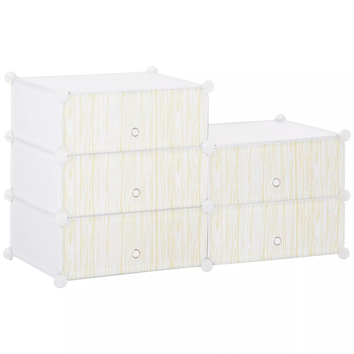 Modulinė batų lentyna 12 poroms, 49 cm x 36,5 cm x 108 cm, Balta