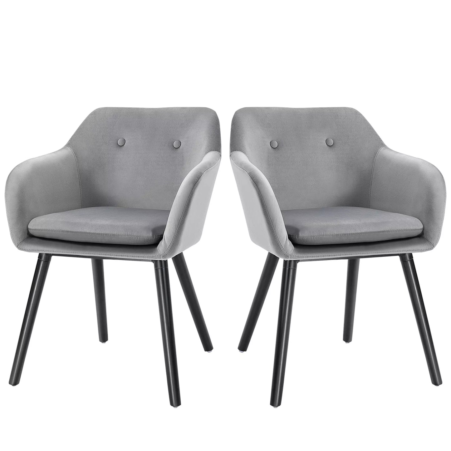 Valgomojo kėdės patrauklaus dizaino, metalinė konstrukcija, medinės kojelės, pilkos, atlaiko iki 120 kg.