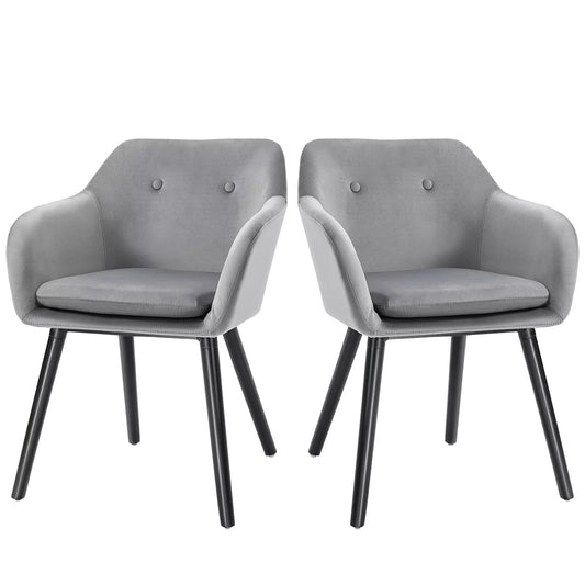 Valgomojo kėdės patrauklaus dizaino, metalinė konstrukcija, medinės kojelės, pilkos, atlaiko iki 120 kg.