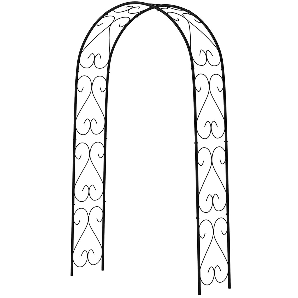 Rogenbogen sodo arka, vintage dizainas, 125 x 37 x 230 cm, juoda