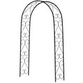 Rogenbogen sodo arka, vintage dizainas, 125 x 37 x 230 cm, juoda
