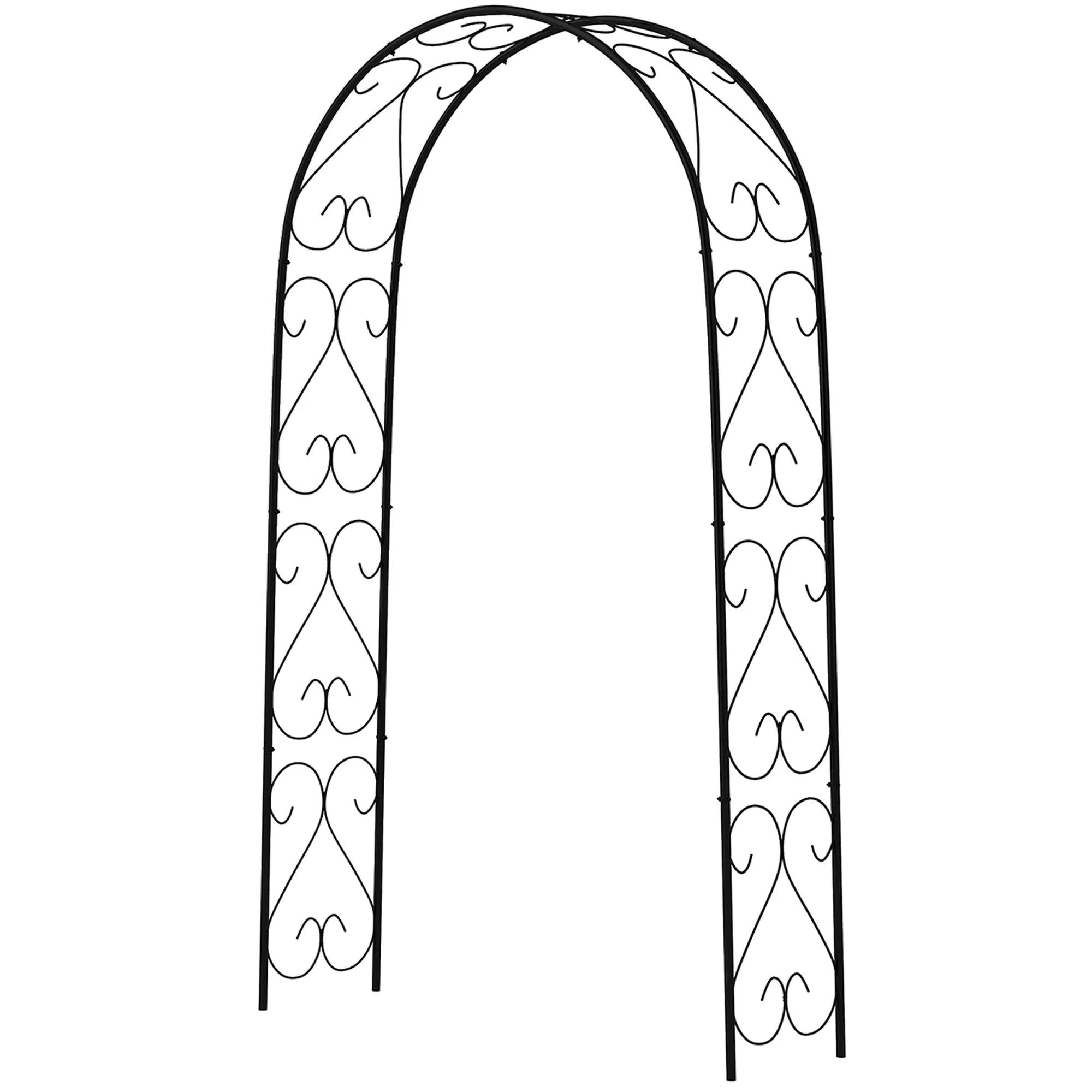 Rogenbogen sodo arka, vintage dizainas, 125 x 37 x 230 cm, juoda