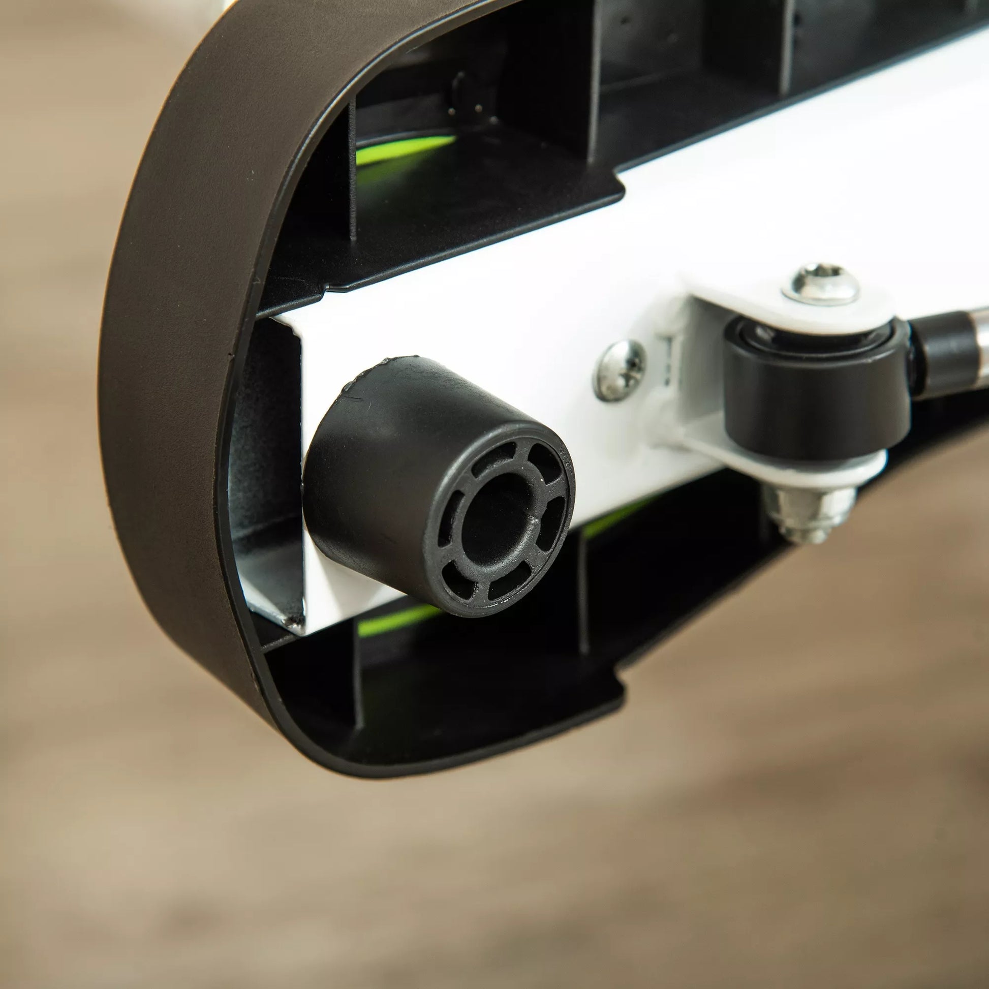 Fitness Stepperis treniruoklis, su LCD monitoriumi, neslystančiais pedalais, pagamintas iš plieno ir ABS, 55x44x108 cm, žalias+juodas