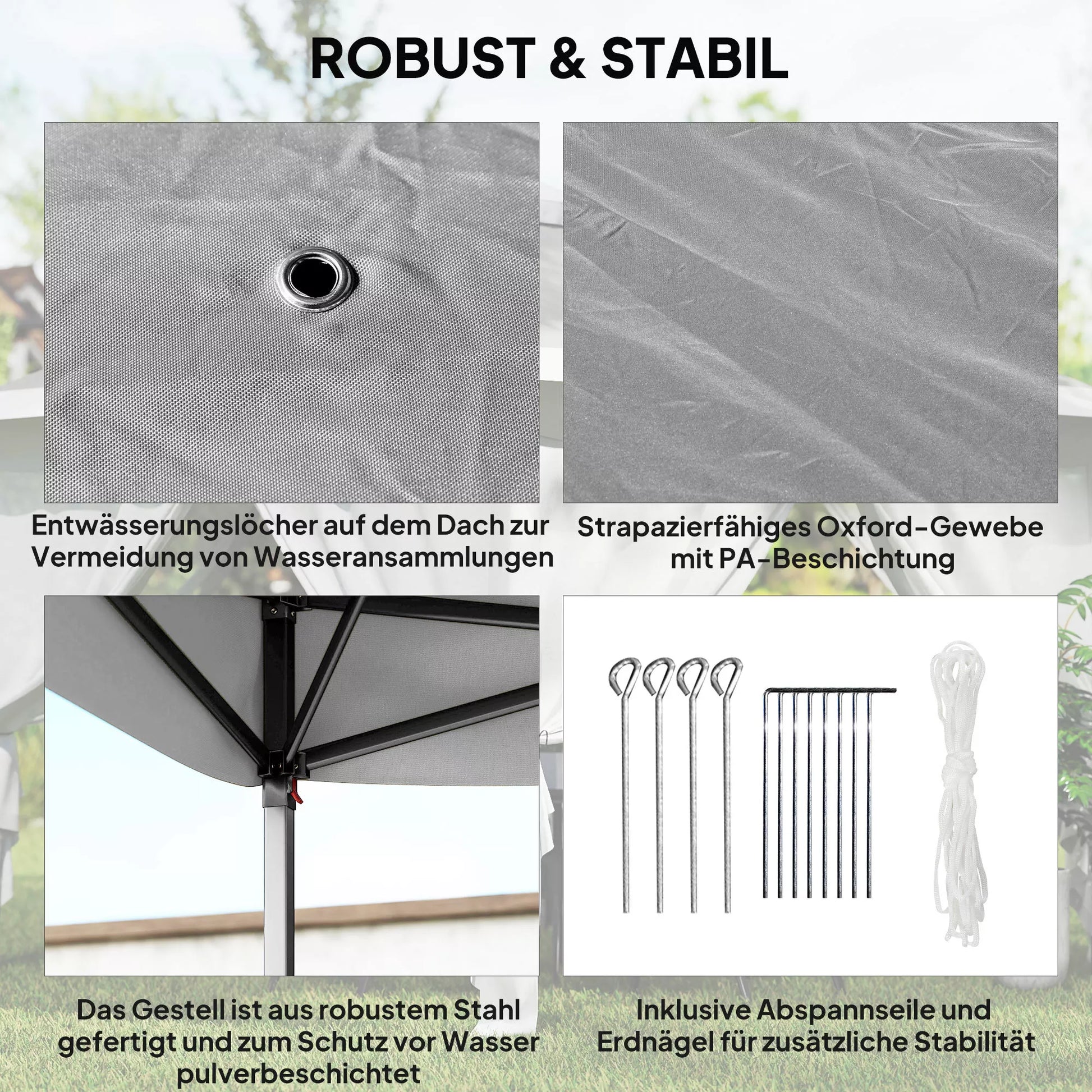 Sulankstoma pilka pavėsinė, greitai surenkama sodo pavėsinė su tinklinėmis užuolaidomis, metalas ir poliesteris, 330x330x288 cm