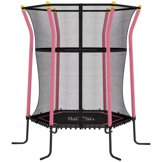 Batutas vaikams, Ø163,5 cm, su saugos tinklu, paminkštintas, plieninis, atlaikantis iki 50 kg