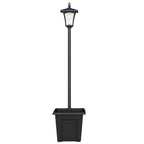 Saulės sodo šviestuvas, 160 cm, LED, šviečia iki 10 val., IP44, juodas