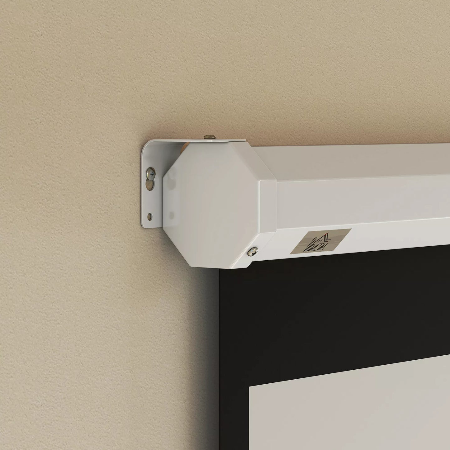 HOMCOM Projektoriaus ekranas 152 x 152 cm 85 coliai 1:1 HD 4K namų kinui ir biuro pristatymams