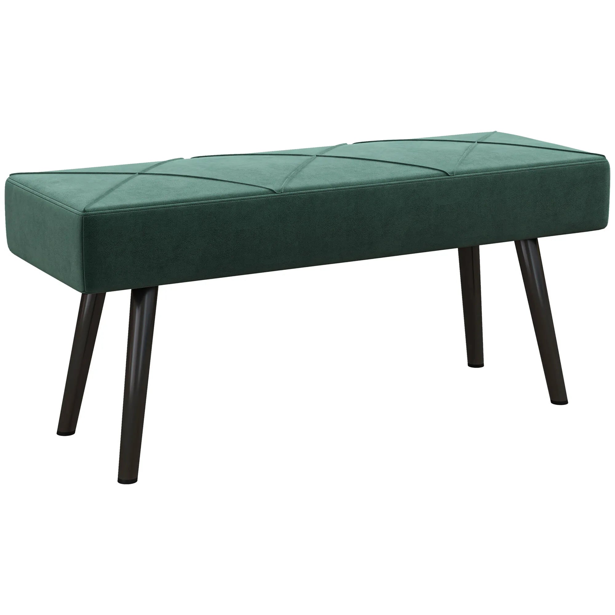 Sėdimasis suoliukas minkštas, 100 cm, žalias