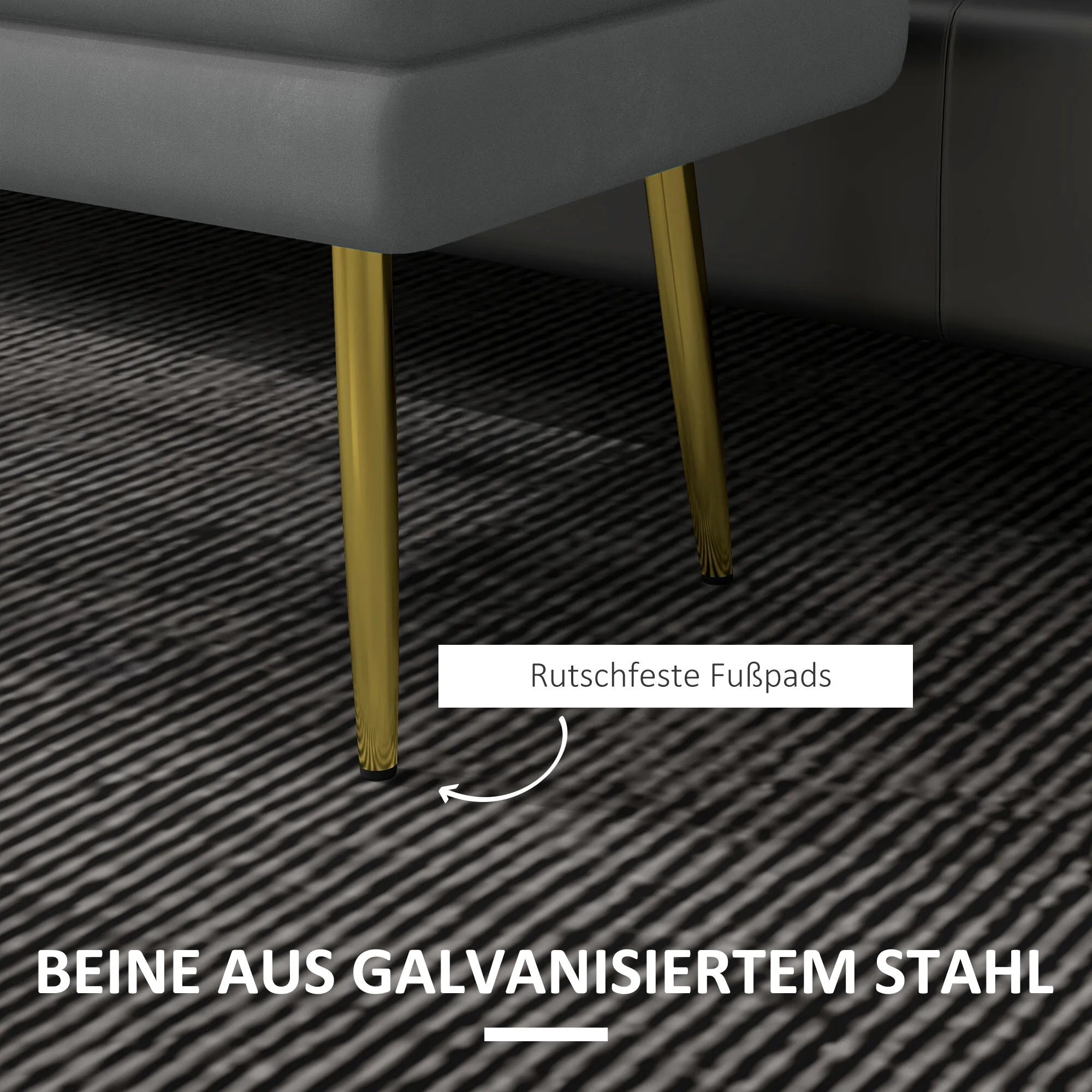 Sėdimoji sofa, su daiktų laikymo vieta, plieninė, 79,5 cm x 37,5 cm x 43 cm, tamsiai pilka