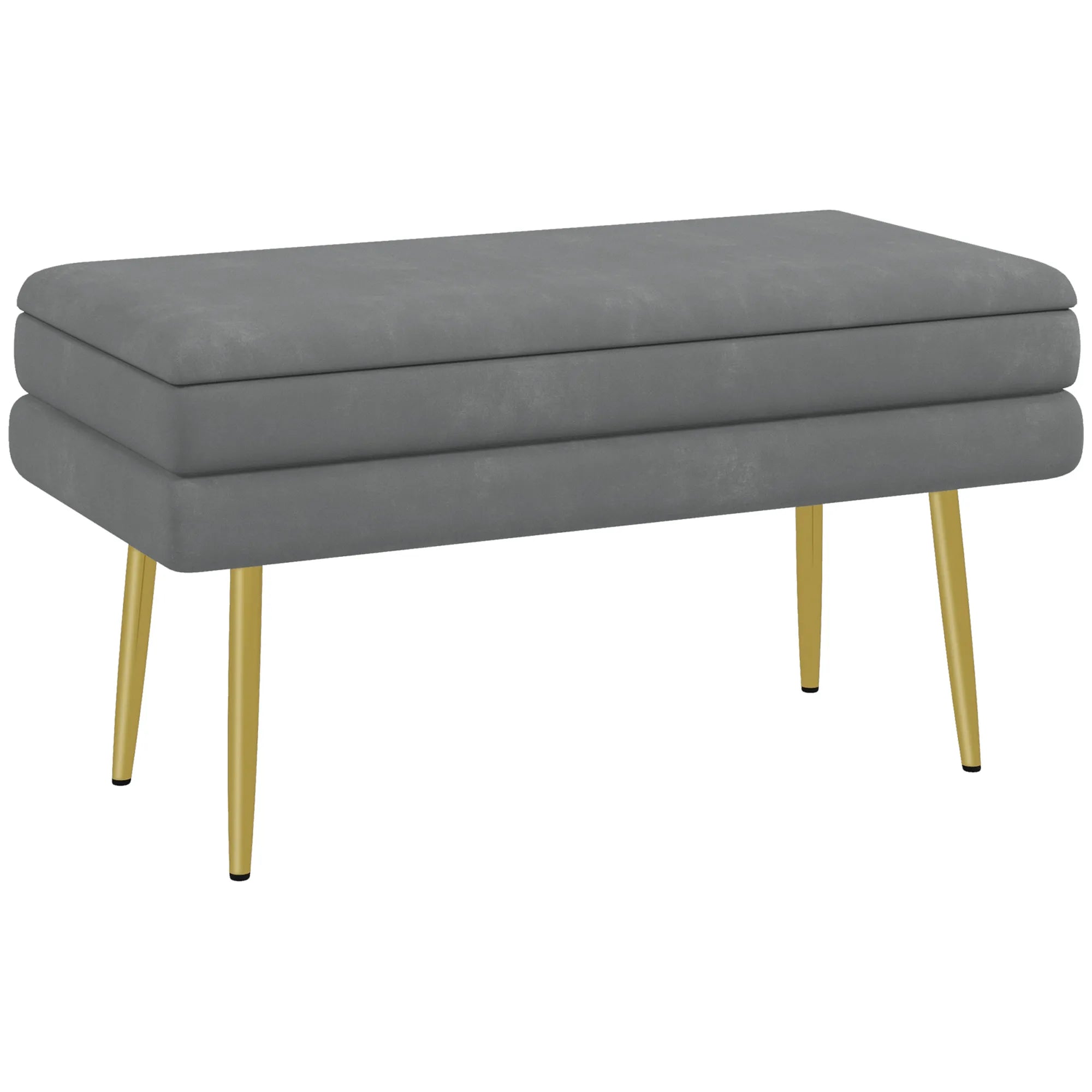 Sėdimoji sofa, su daiktų laikymo vieta, plieninė, 79,5 cm x 37,5 cm x 43 cm, tamsiai pilka