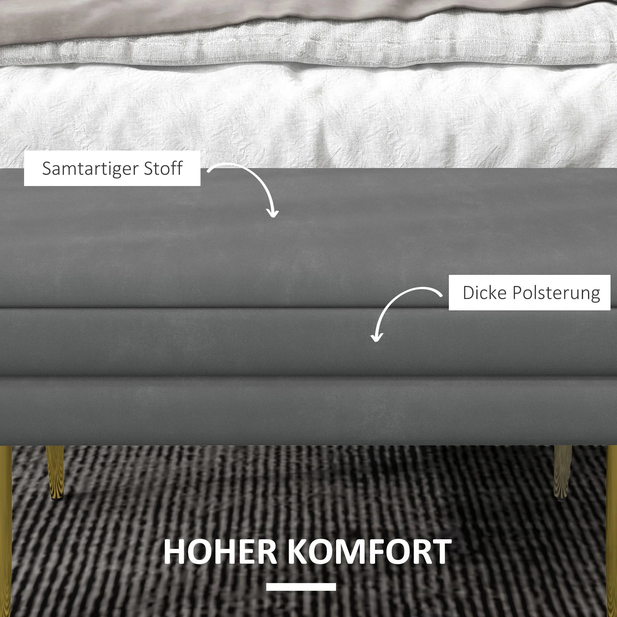 Sėdimoji sofa, su daiktų laikymo vieta, plieninė, 79,5 cm x 37,5 cm x 43 cm, tamsiai pilka