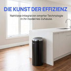 Sensorinė šiukšliadėžė 50 l, automatinė atliekų dėžė, juoda