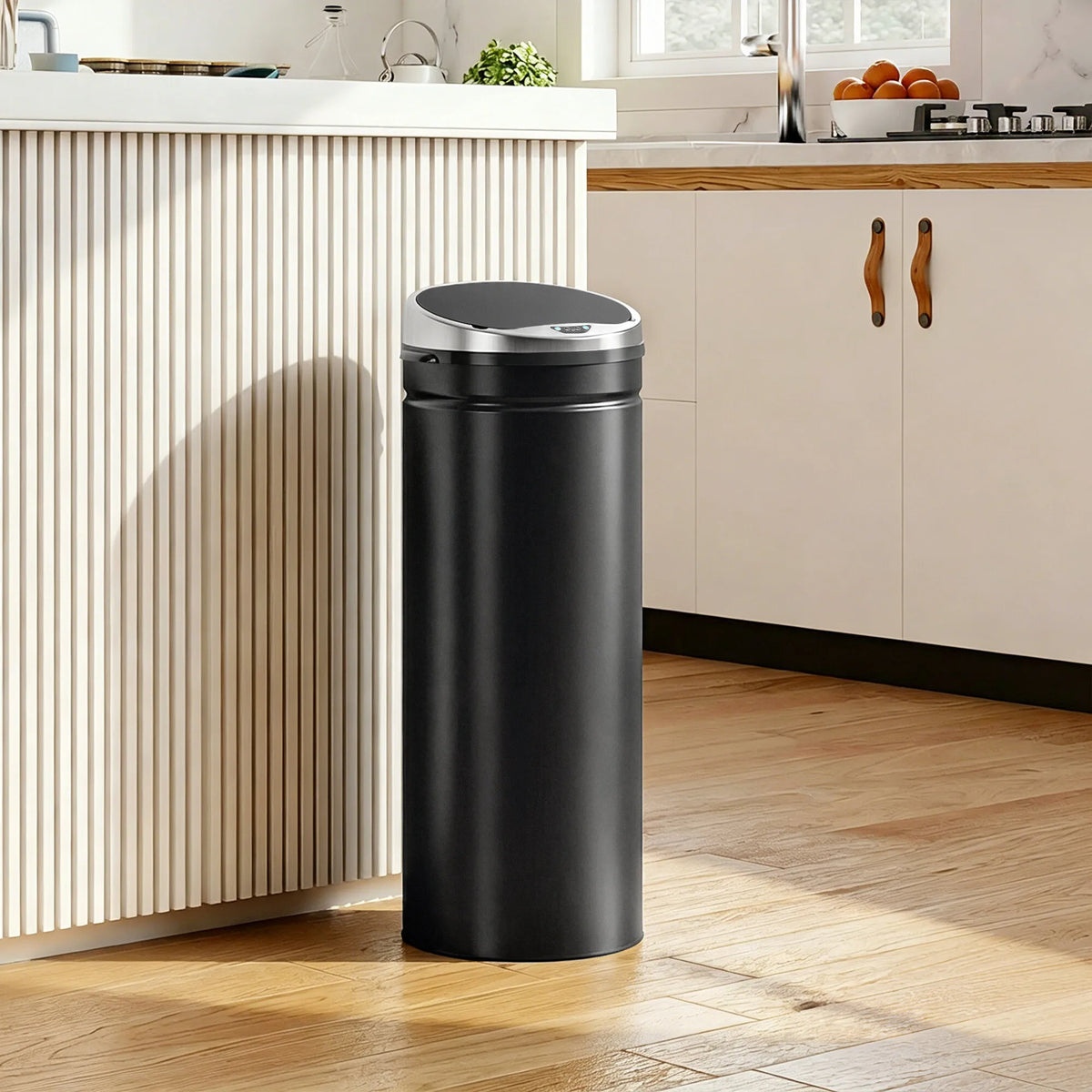 Sensorinė šiukšliadėžė 50 l, automatinė atliekų dėžė, juoda