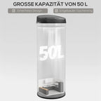 Sensorinė šiukšliadėžė 50 L, automatinė, nerūdijančio plieno, sidabrinė