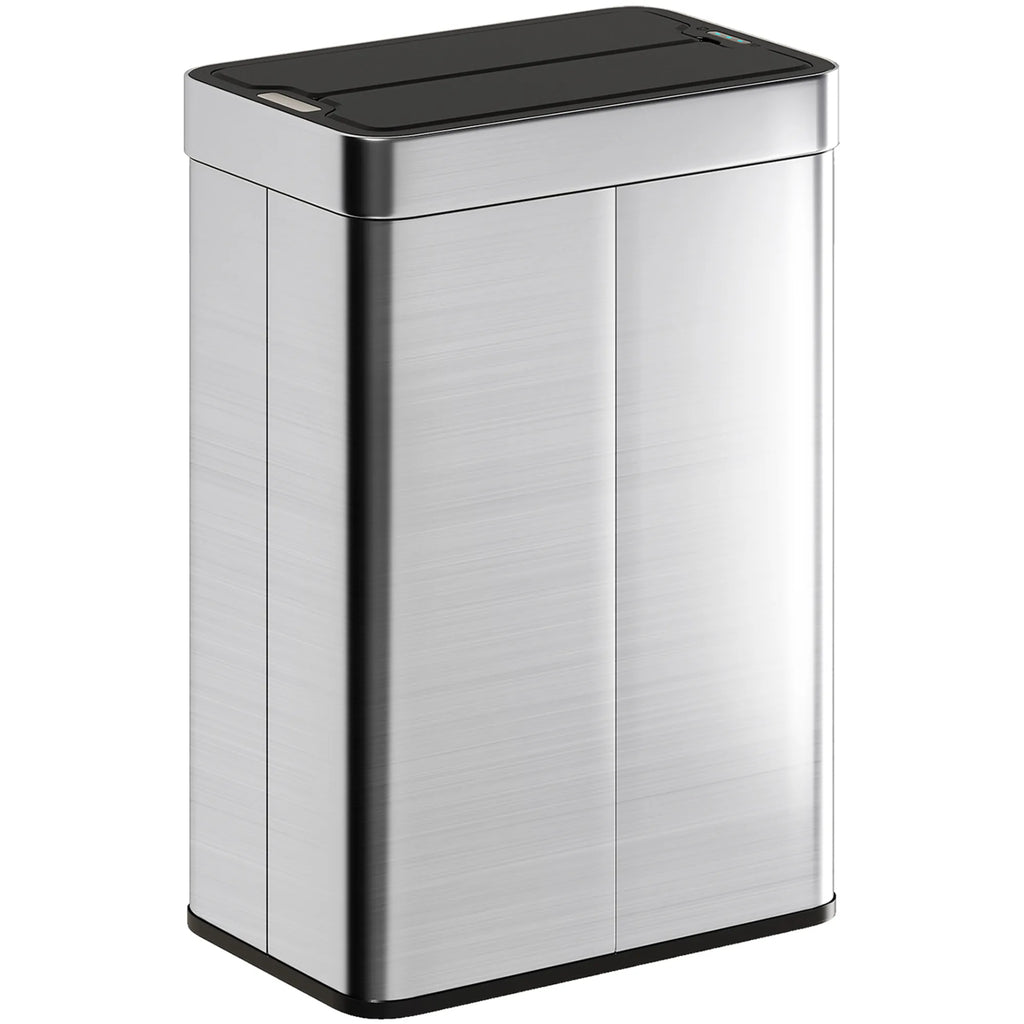 Sensorinė šiukšliadėžė 55 l, automatinė, nerūdijančio plieno, sidabrinė