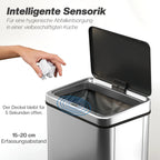 Sensorinė šiukšliadėžė automatinė, 40L, sidabrinė