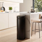 Sensorinė šiukšliadėžė su dangčiu, 50 l, juoda