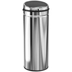 Sensorinė šiukšliadėžė su dangčiu, 50 l, sidabrinė