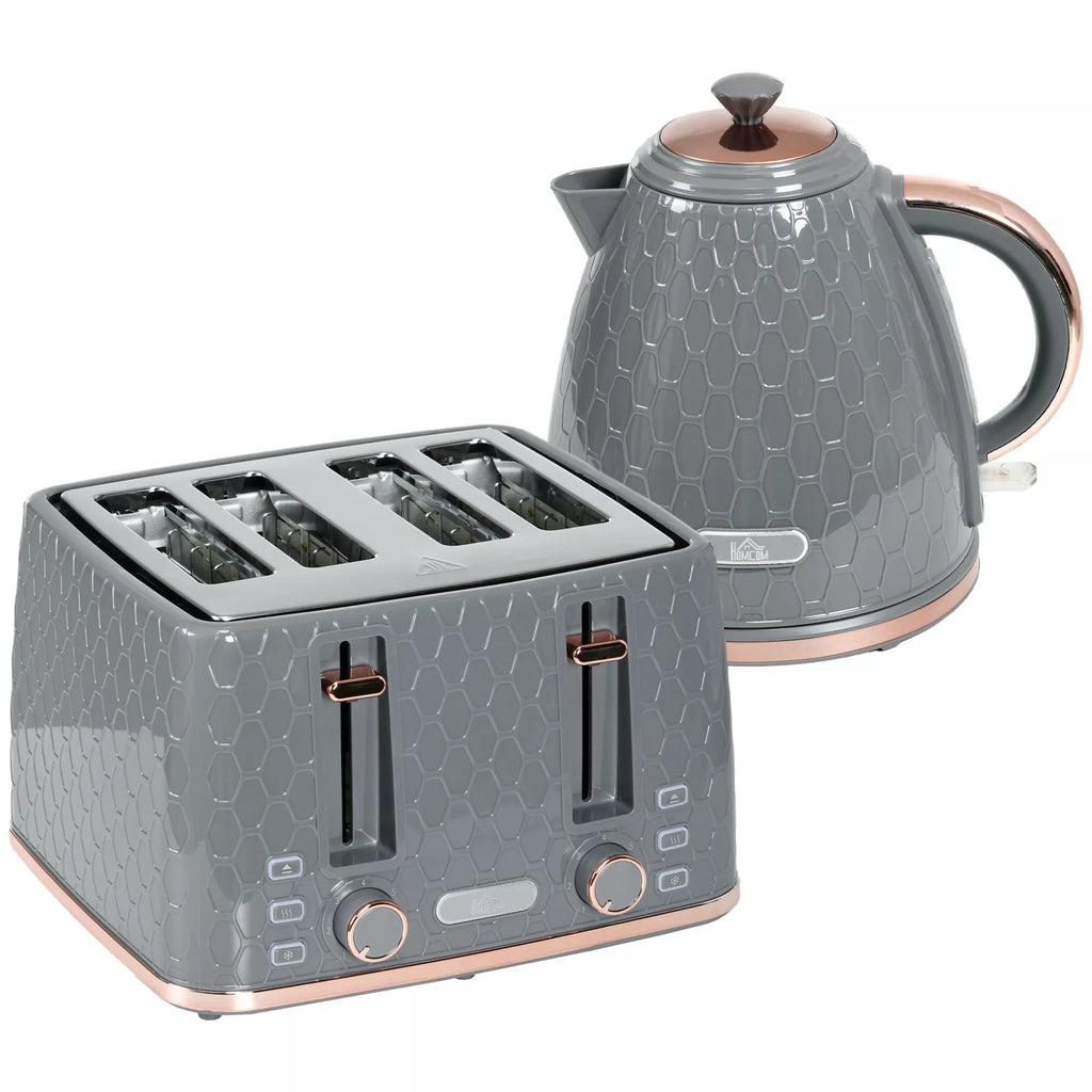 Virdulys ir skrudintuvas 2-in-1 komplektas, 1,7 l, pilki