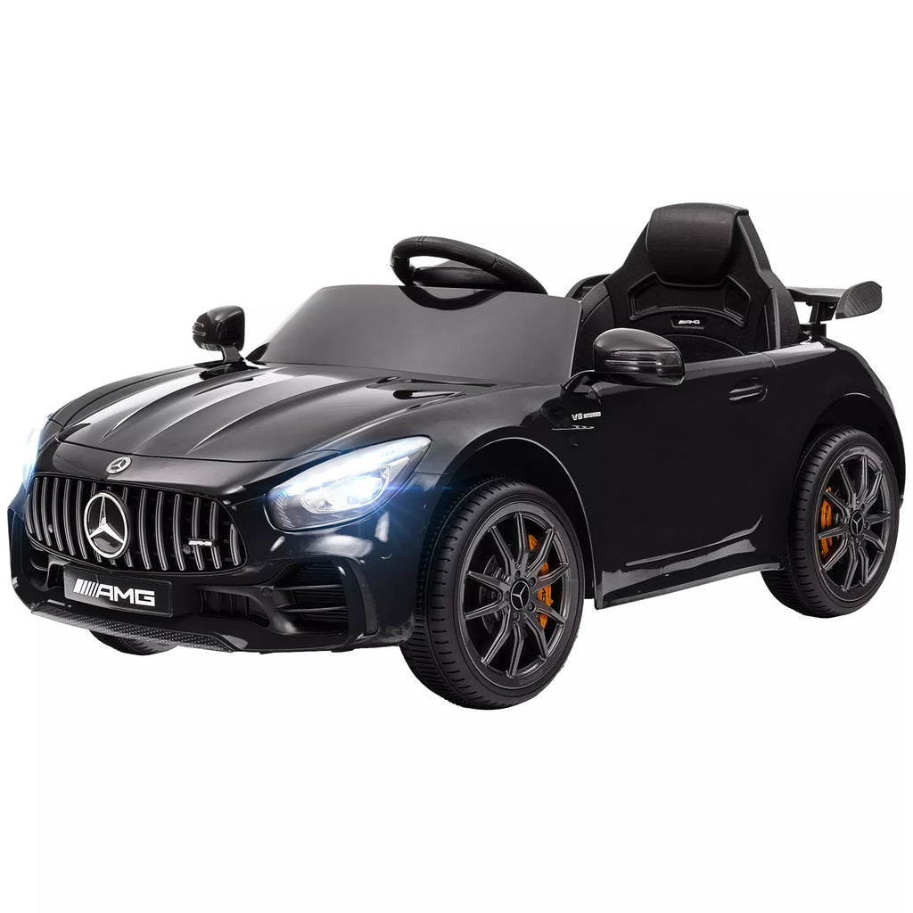 Elektrinis vaikų automobilis, Mercedes, 3–5 km/h, nuotolinio valdymo pultas, šviesa ir muzika, juodas