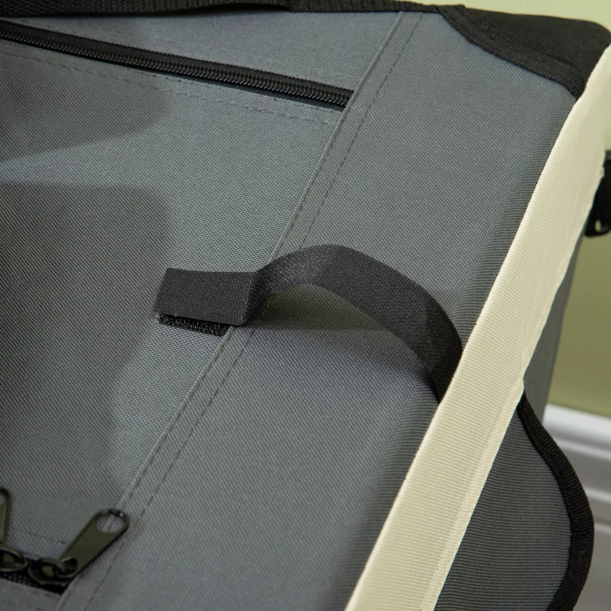 Transportavimo krepšys, transportavimo dėžė katėms ir mažiems šunims, sulankstoma, 3 durys, pilka, 70 x 51 x 50cm