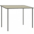 Sieninė pergola 3x1.8m metalinė su stogeliu kreminė