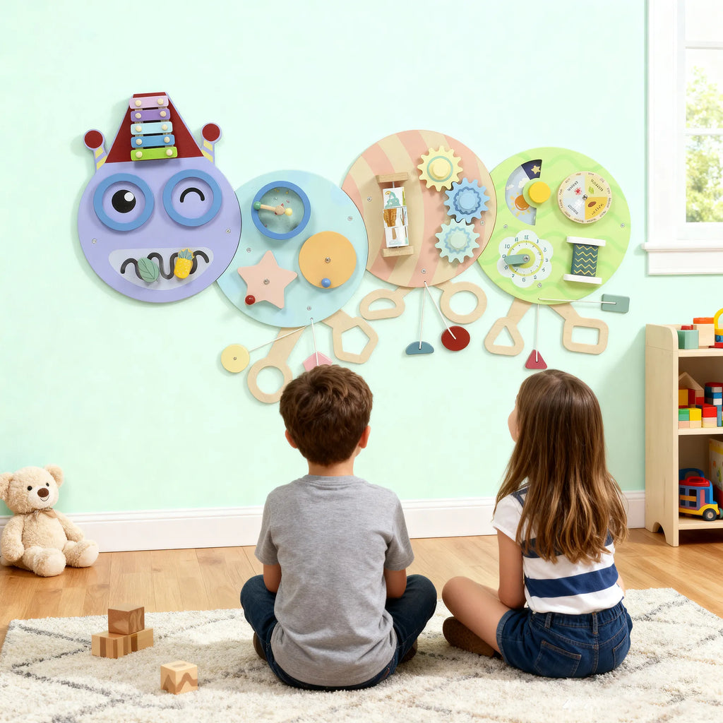 Sieninis lavinamasis žaislas 7-in-1, Montessori tipo, vaikams nuo 3 metų, spalvotas