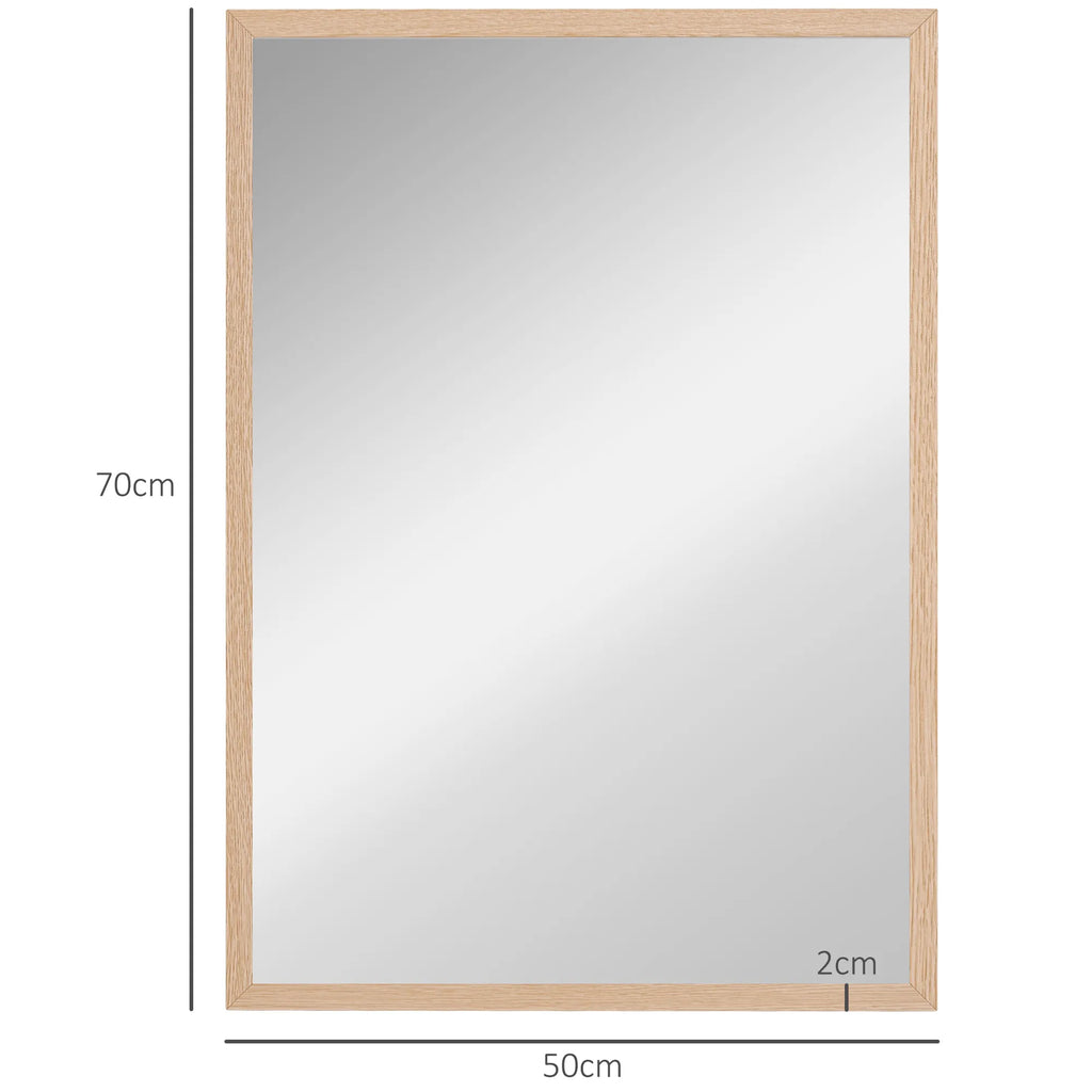 Sieninis veidrodis, 50 x 70 cm, medžio imitacijos rėmas