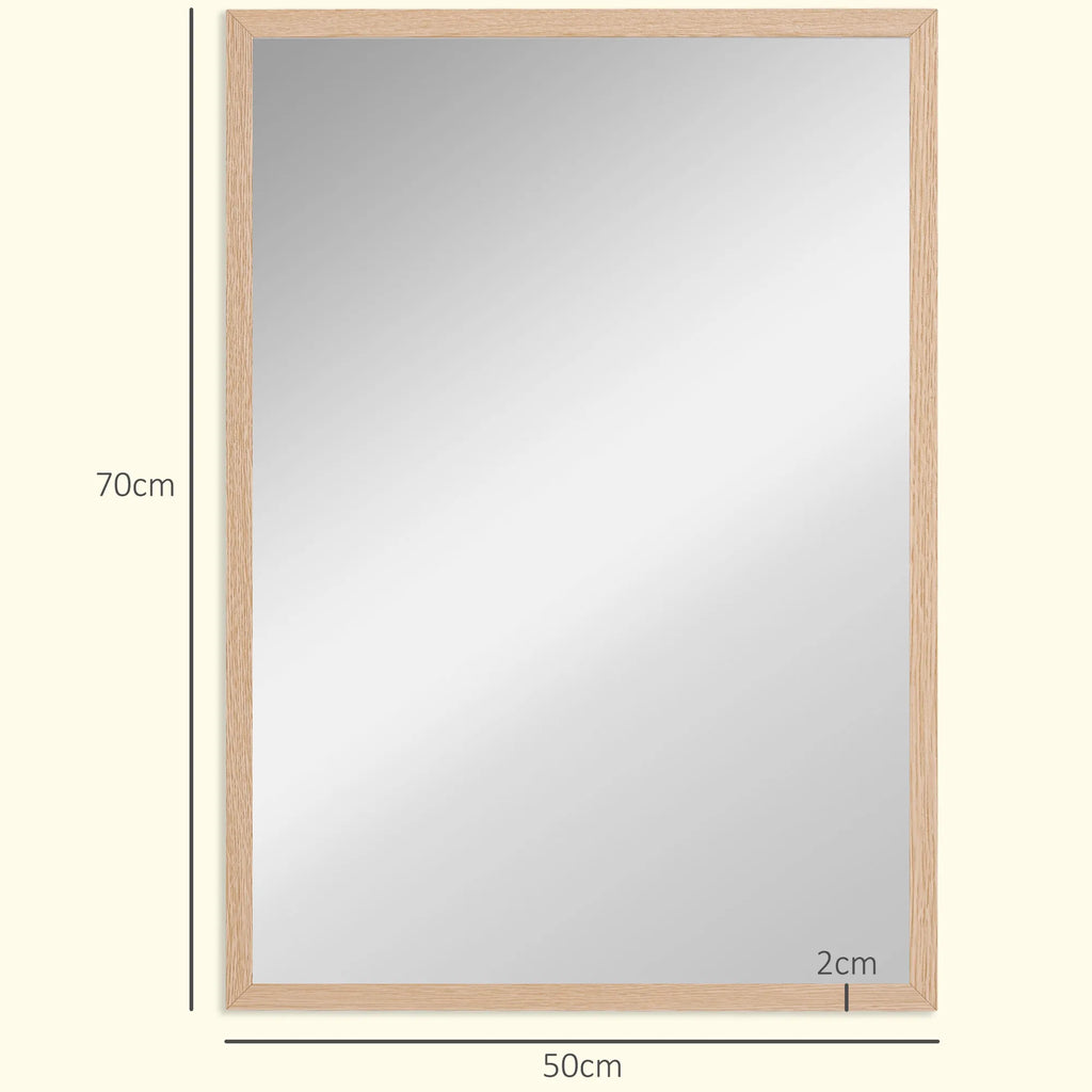 Sieninis veidrodis, 50 x 70 cm, medžio imitacijos rėmas