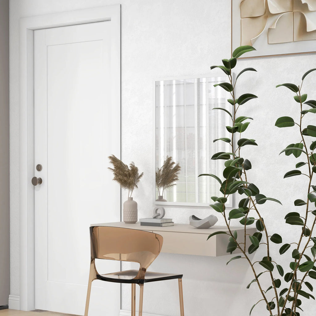 Sieninis veidrodis 60 x 80 cm, baltas
