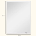Sieninis veidrodis 60 x 80 cm, baltas