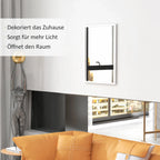 Sieninis veidrodis 60 x 80 cm, baltas