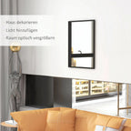 Sieninis veidrodis 60 x 80 cm, juodas