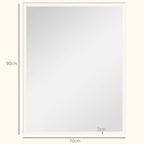 Sieninis veidrodis, 70 x 90 cm, baltas