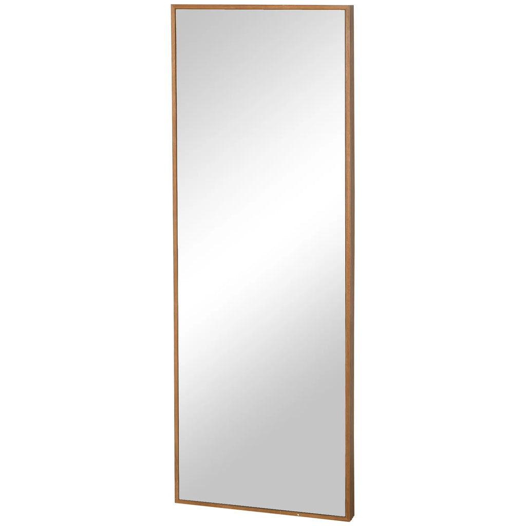 Sieninis veidrodis mediniu rėmu 45 × 125 cm, natūralios spalvos