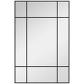 Sieninis veidrodis su metaliniu rėmu, 90 x 2 x 60 cm, juodas