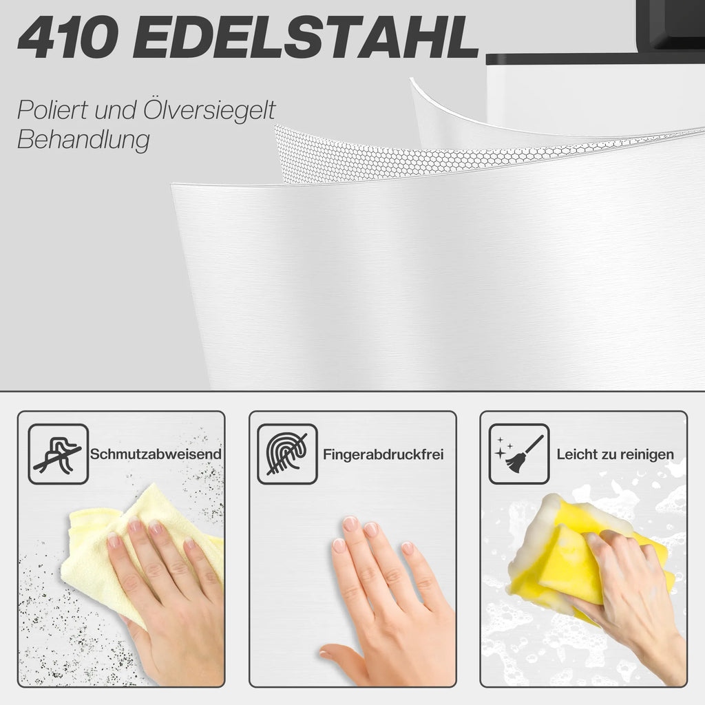 Šiukšliadėžė 20L, su pedalu, kvapų sugėrimo skyreliu, nerūdijantis plienas, balta
