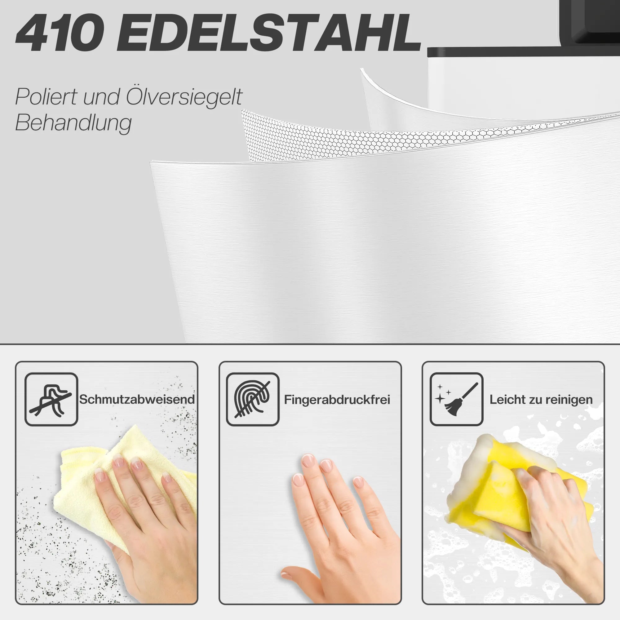 Šiukšliadėžė 20L, su pedalu, kvapų sugėrimo skyreliu, nerūdijantis plienas, balta