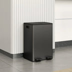 Šiukšliadėžė su pedalu 2 x 28 l, juoda