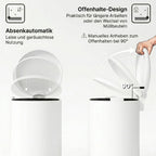 Šiukšliadėžė su pedalu, 20 l, kreminė balta